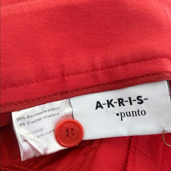 Akris Punto Red Cotton pant size 6 excellent condition - Picture 3 of 8